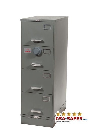 Image of 7110-00-920-9343 | Class 6, 4 Drawer File Cabinet, Gray - Kaba Mas - X-10