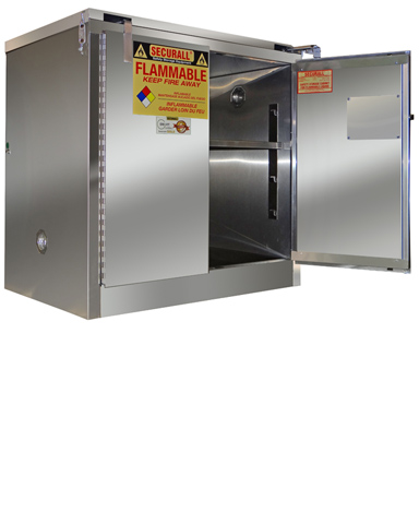 Image of A331-SS - Stainless Steel Flammable Storage Cabinet - 30 Gal. Storage Capacity
