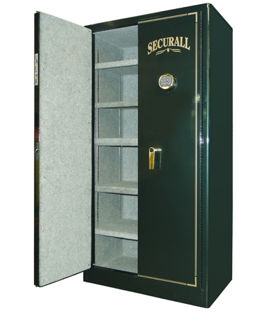 Image of GR24 - 24 Gun Capacity Radius Cabinet w/ Digital Lock. Carpet-lined