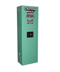Image of MG102 - MedGas Oxygen Gas Cylinder Storage Cabinet - Stores 1-2 D, E Cylinders
