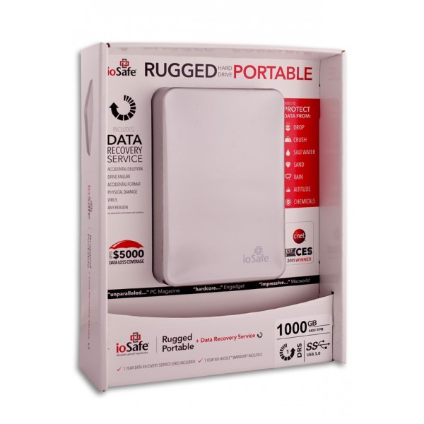 Image of 600GB TITANIUM ioSafe Rugged Portable SSD + 3 Year DRS | USB 3.0