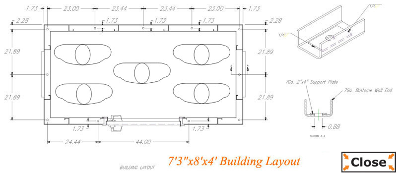 Image of TR8 - Tornado Shelter & Hurricane Safe Room - 4' x 8'