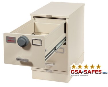 Image of 7110-01-614-5438 | Multi-Lock Class 6, 2 Drawer File Cabinet, Parchment - S & G 2740B