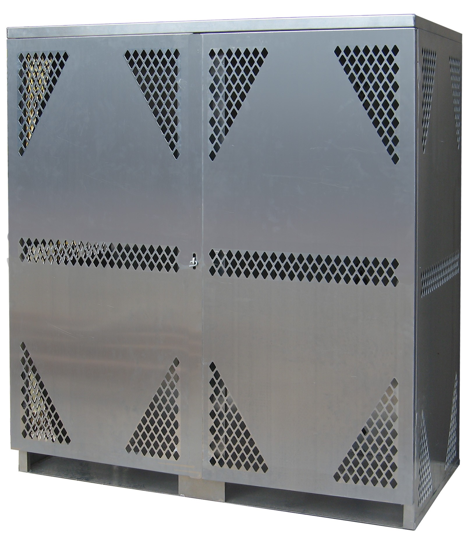Image of LP16S-Steel - LP/Oxygen Storage Cabinet - 16 Cyl. Horizontal Standard 2-Door
